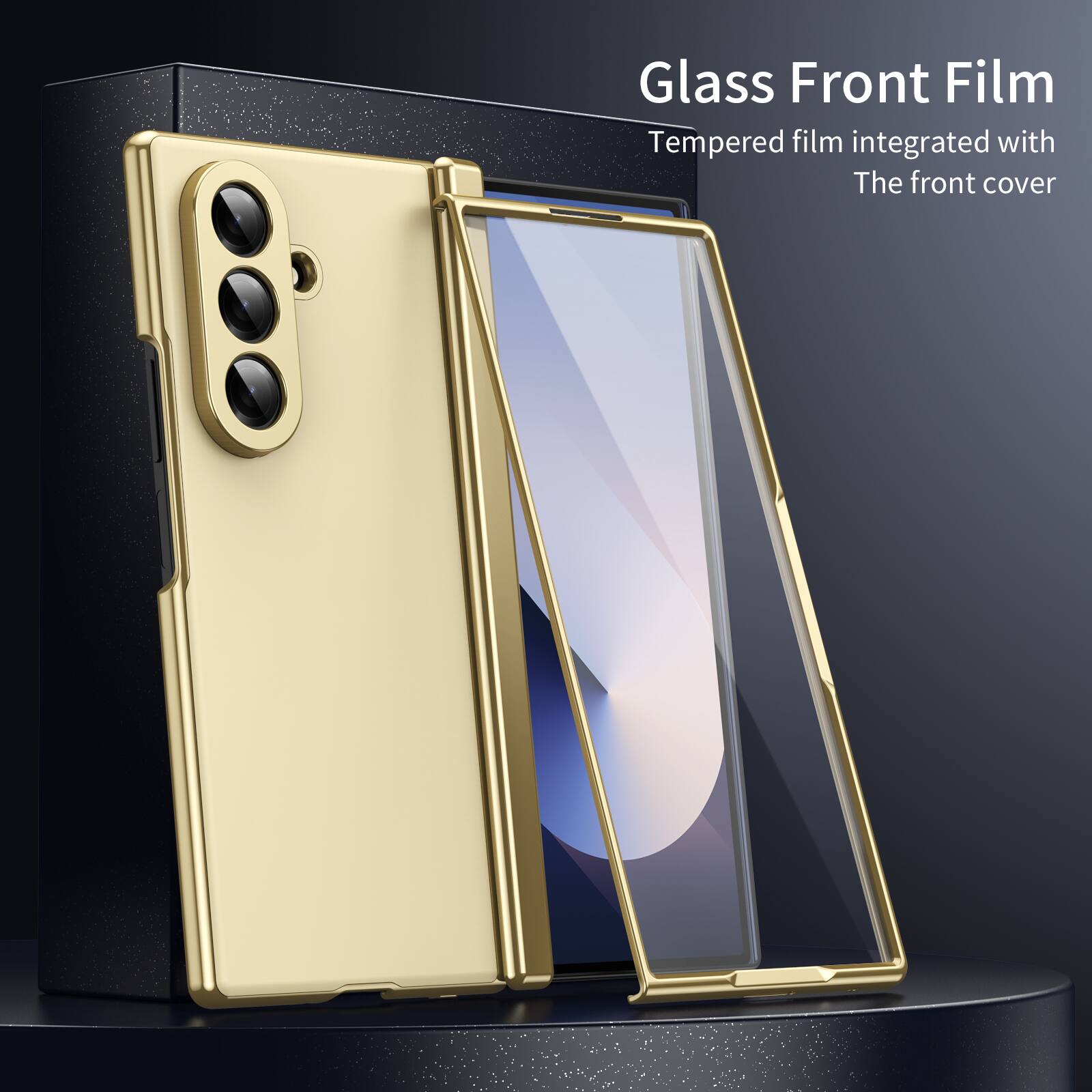 Glass Front Film  
Tempered film integrated with The front cover