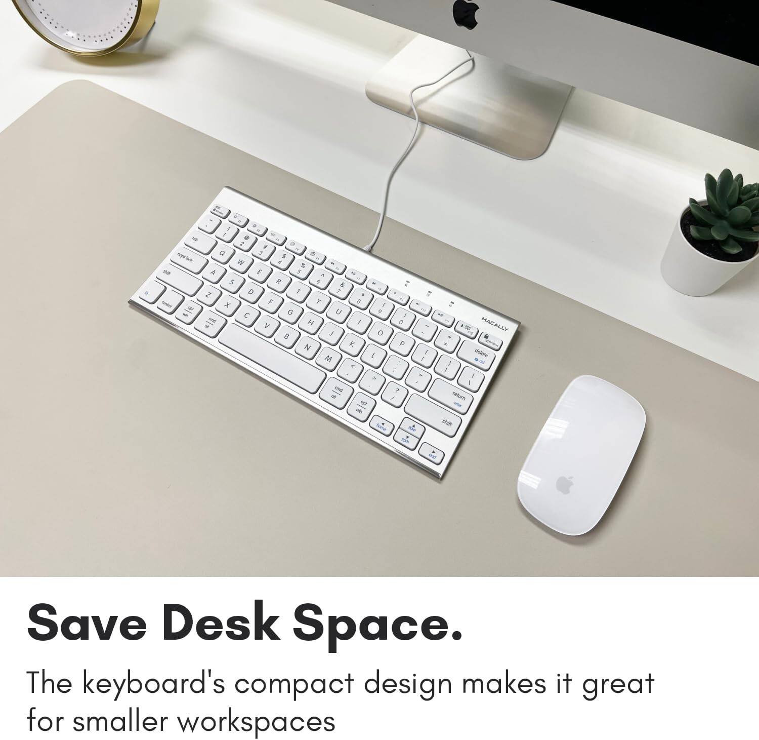 Macally Wired Keyboard for Mac | Compatible Apple Keyboard (78