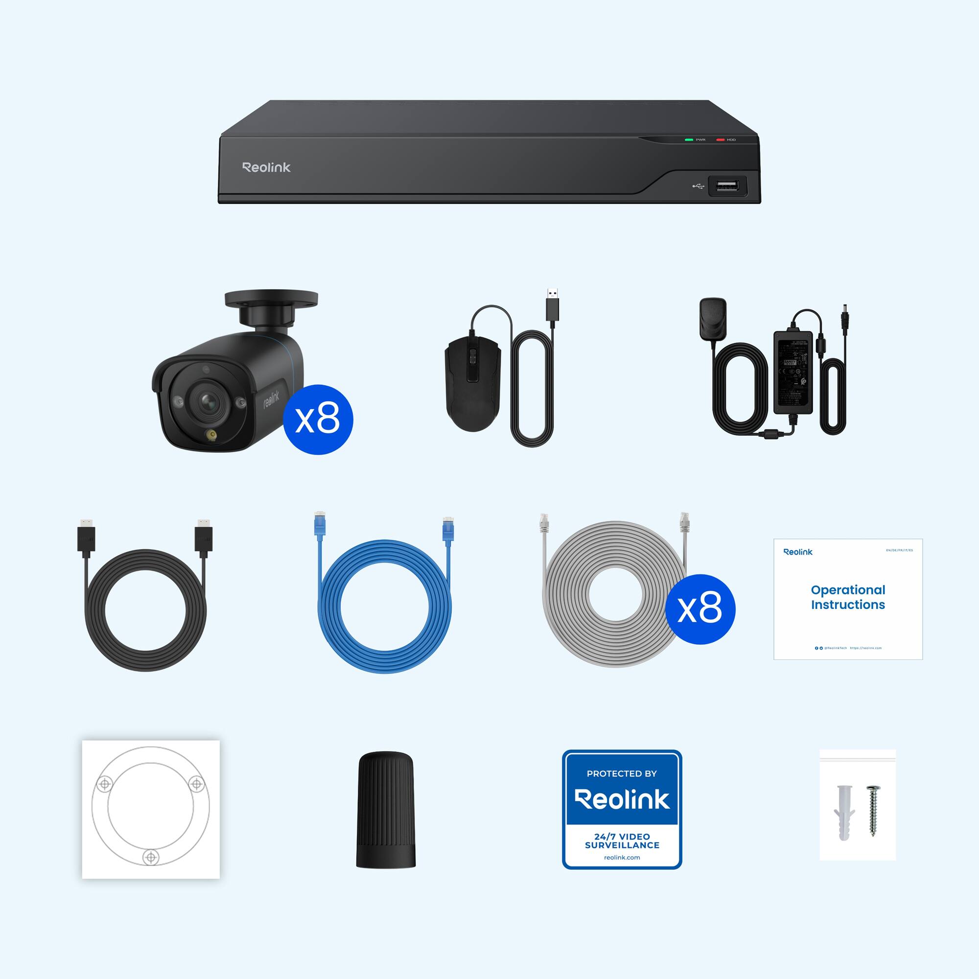 Reolink x8 CCTV | x8 Operational Instructions  
PROTECTED BY Reolink 24/7 VIDEO SURVEILLANCE