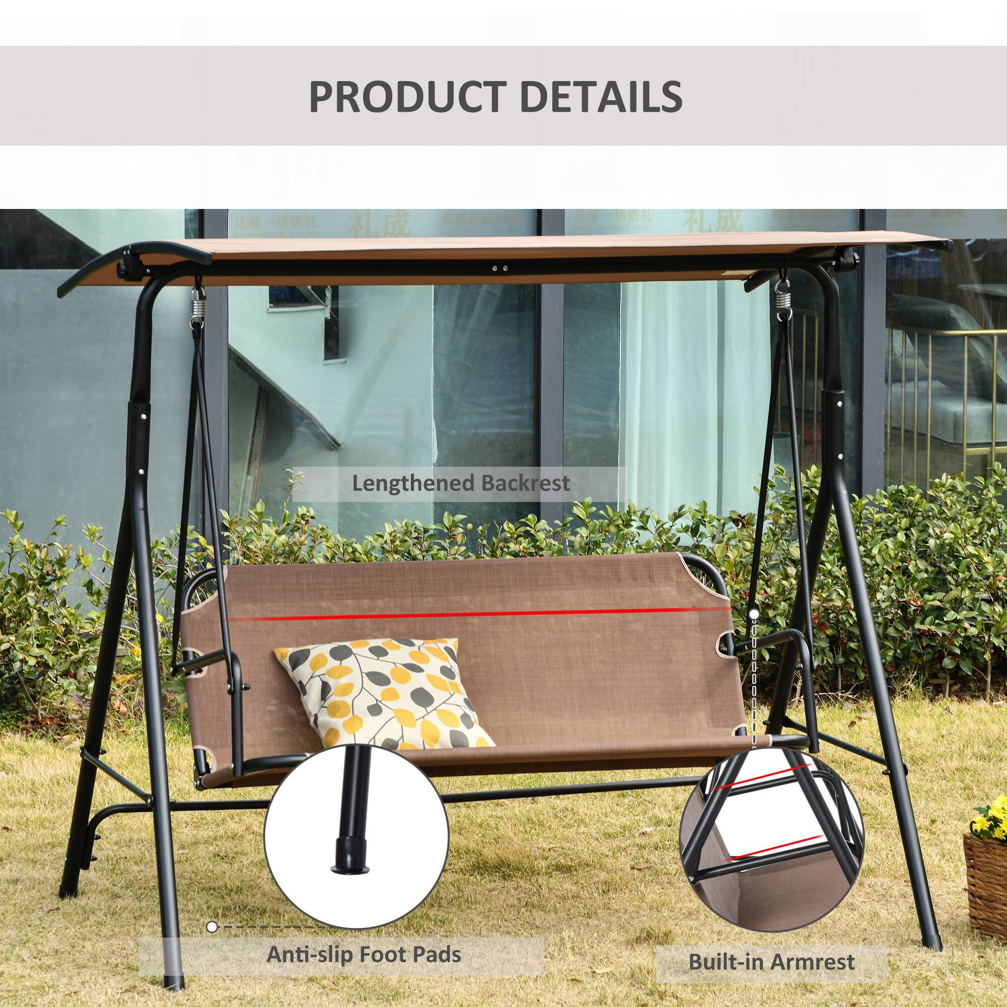 PRODUCT DETAILS

- Lengthened Backrest
- Anti-slip Foot Pads
- Built-in Armrest