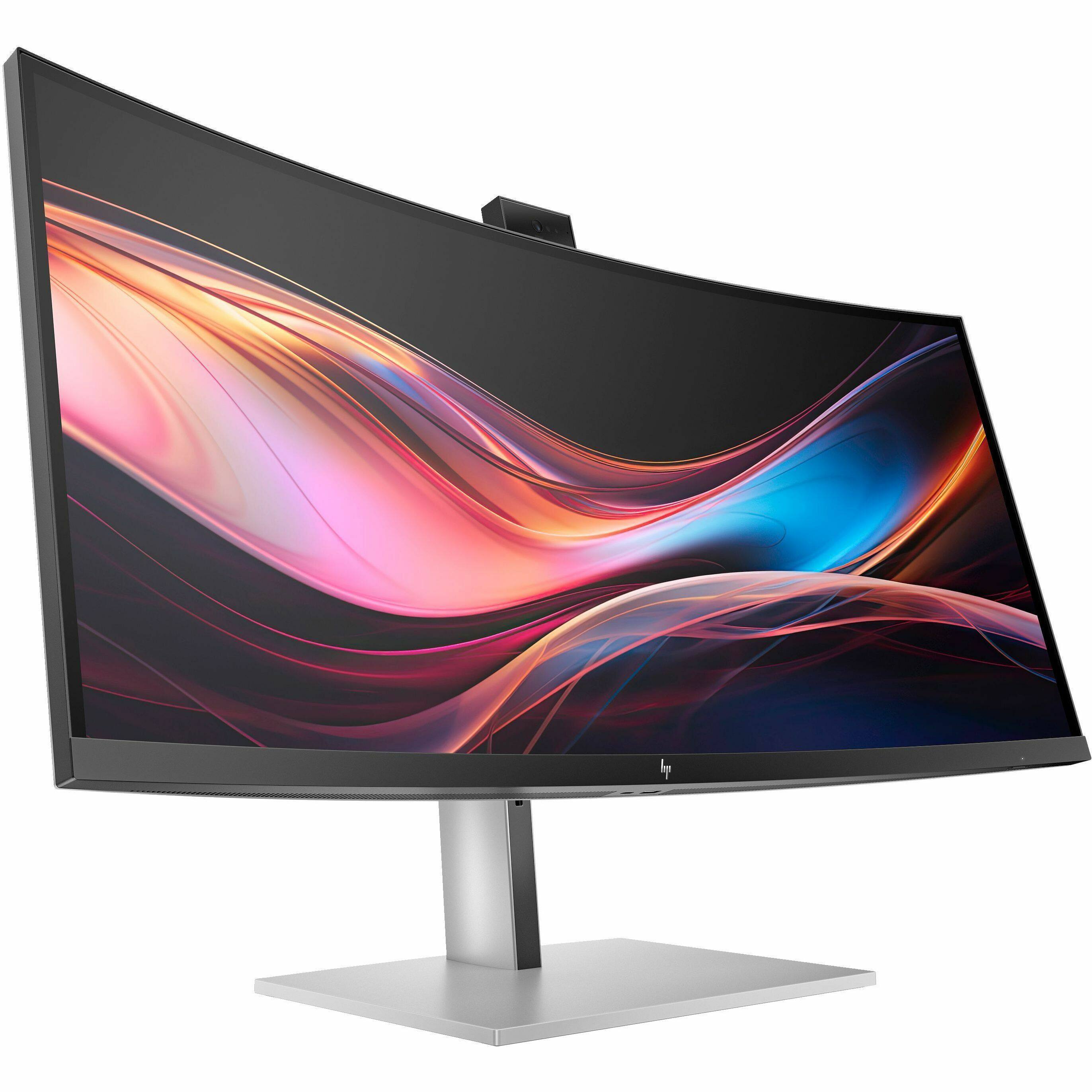 Alt View 3. HP - HP 734pm 34" Class Webcam UW-QHD Curved Screen LED Monitor - 21:9 - 34" Viewable - In-plane Switching (IPS) Black - Unknown.