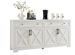 APRILSOUL - 61 inch TV cabinet for living room multifunctional combination TV cabinet large capacity storage cabinet - White