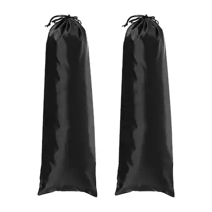 Front. Unique Bargains - Tripod Case Bag, Nylon Tripod Storage Bag, Long Foldable Monopod Compact Carrying Organizer Pouch, 24x8In & 2pcs - Black.