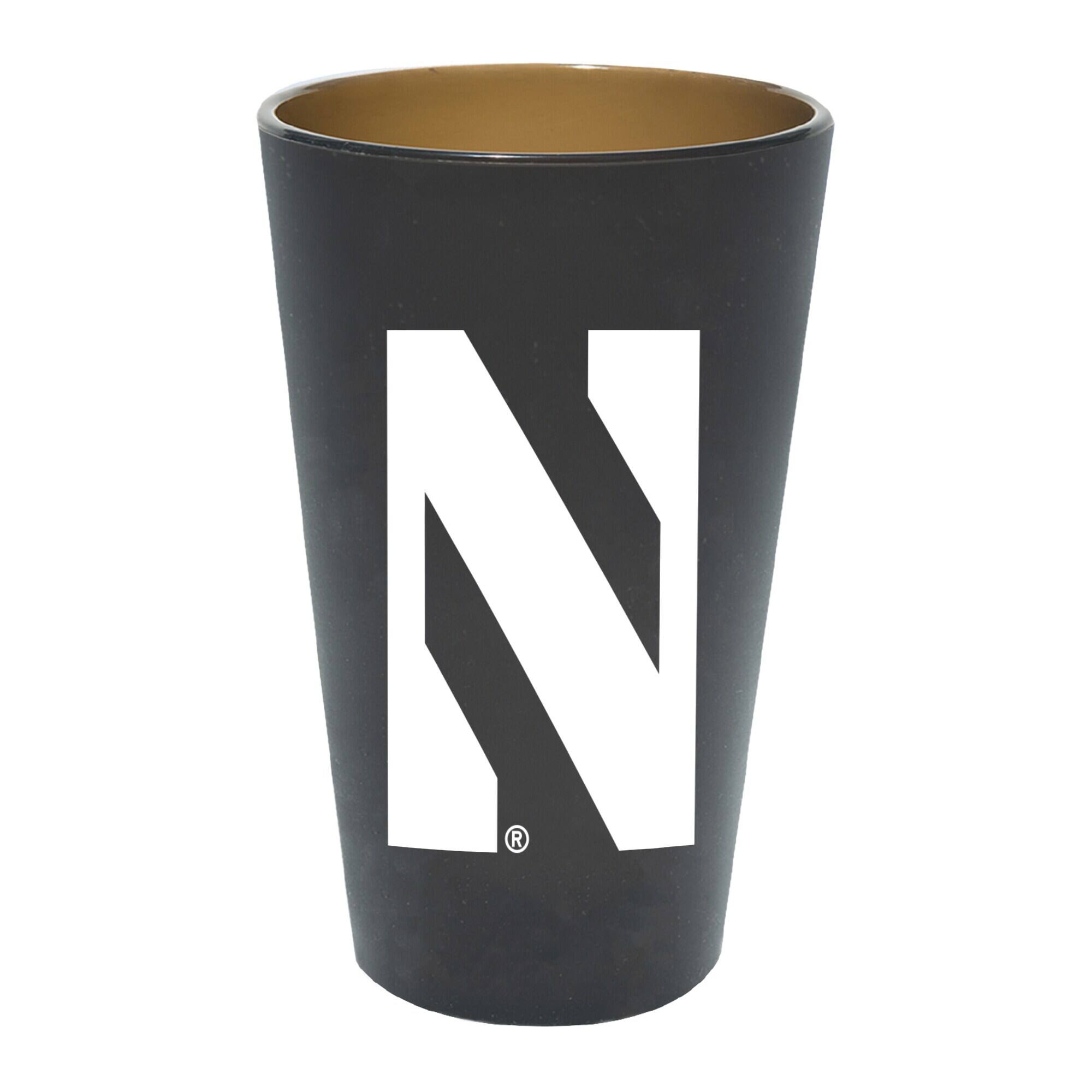 Front. WinCraft - Northwestern Wildcats 16oz. Team Color Silicone Pint Glass - Multicolor.