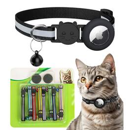 Leash Valley - Refurbished Excellent - Cat Collars Specifically Desiged For Airtags Reflective Waterproof Breakaway Safety Buckle Removable Bell Collar Airtag - 8 x 2 Value Pack