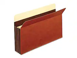 Pendaflex - 10% Recycled Heavy Duty Reinforced File Pocket, 3 1/2" Expansion, Legal Size, 25/Box - Brown