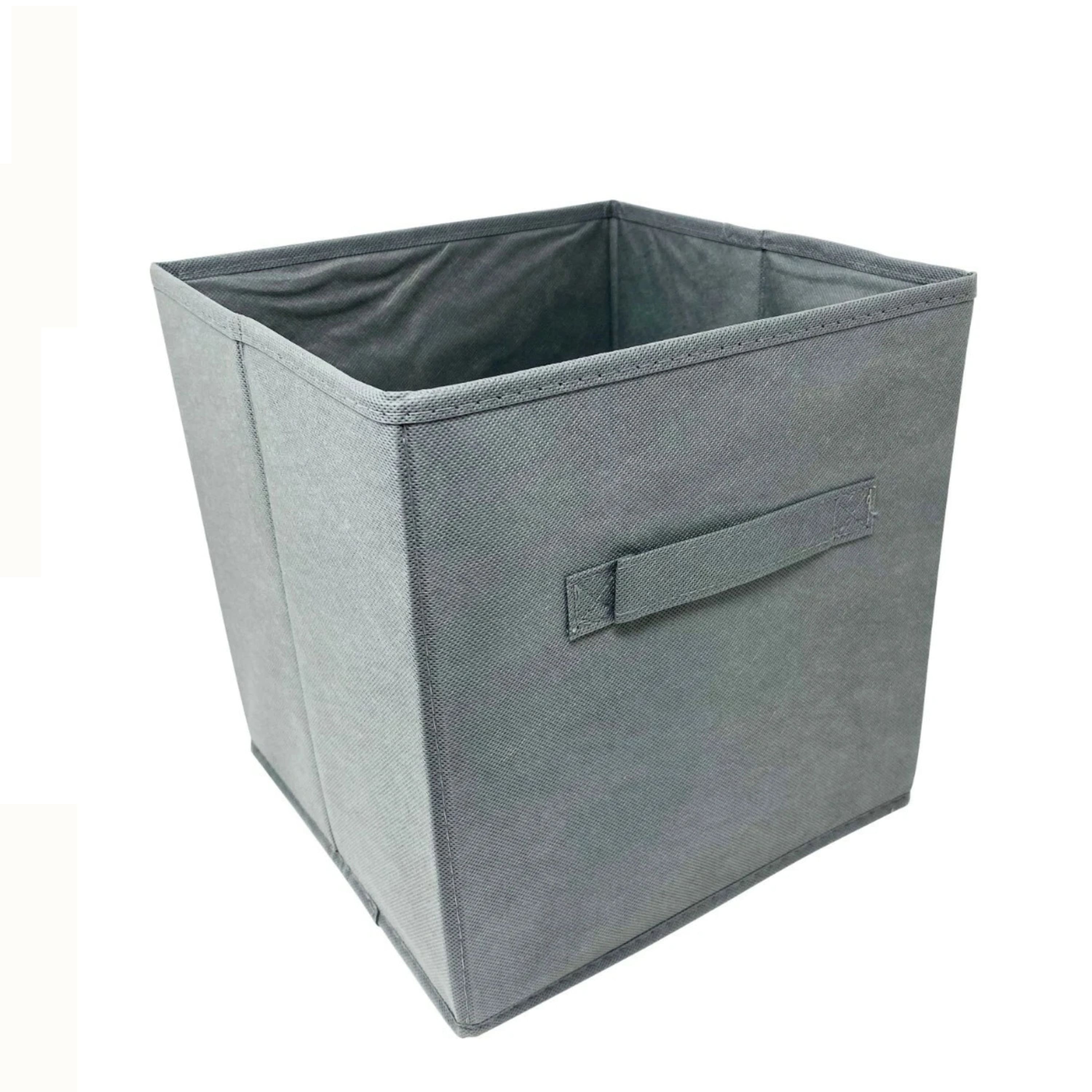 "Kitcheniva - Fabric Storage Cube Bins Organizer Basket Containers Fabric Handle Large 13"" 6 Pack Dark Gray" price history on PriceWatchPro