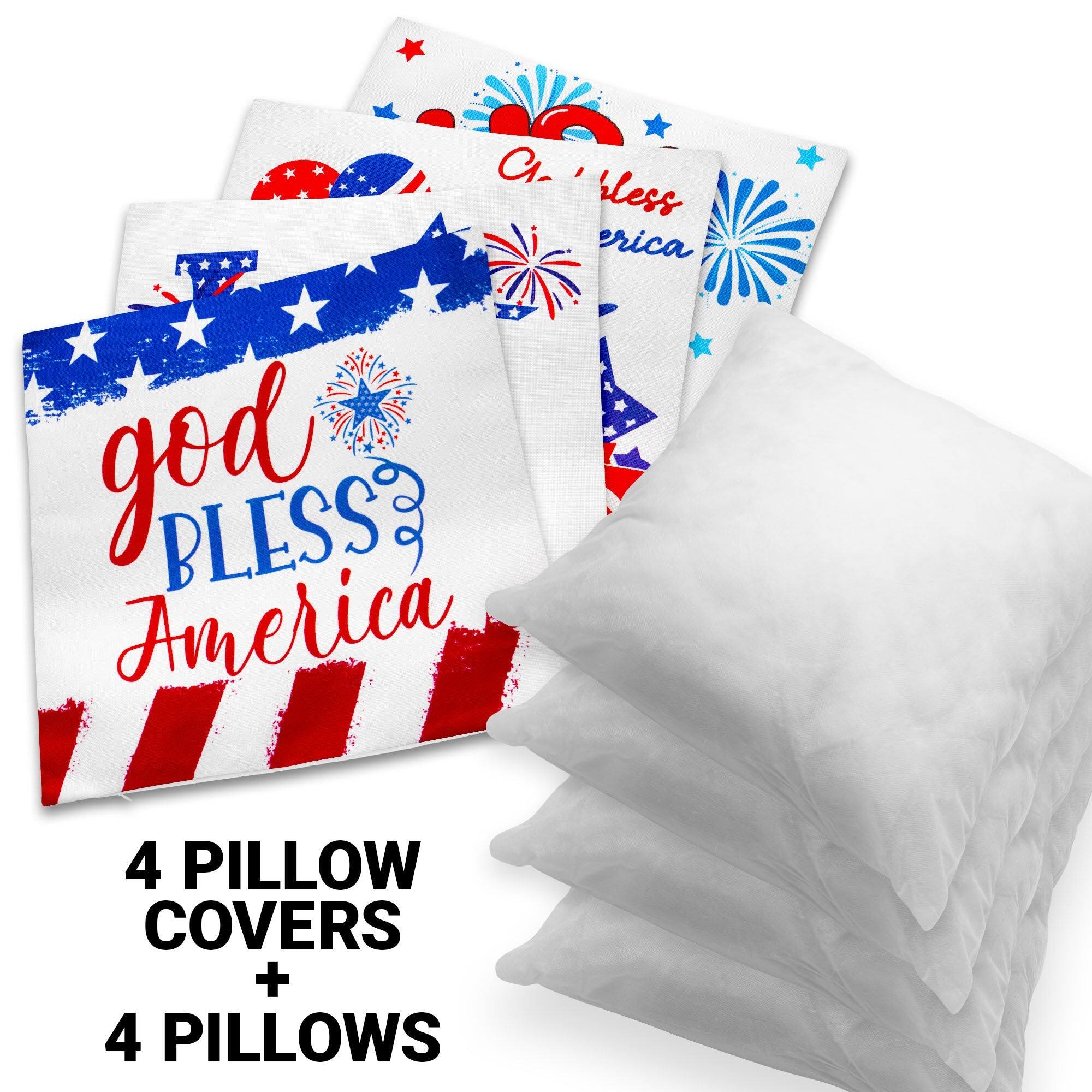 God Bless America

4 Pillow Covers + 4 Pillows