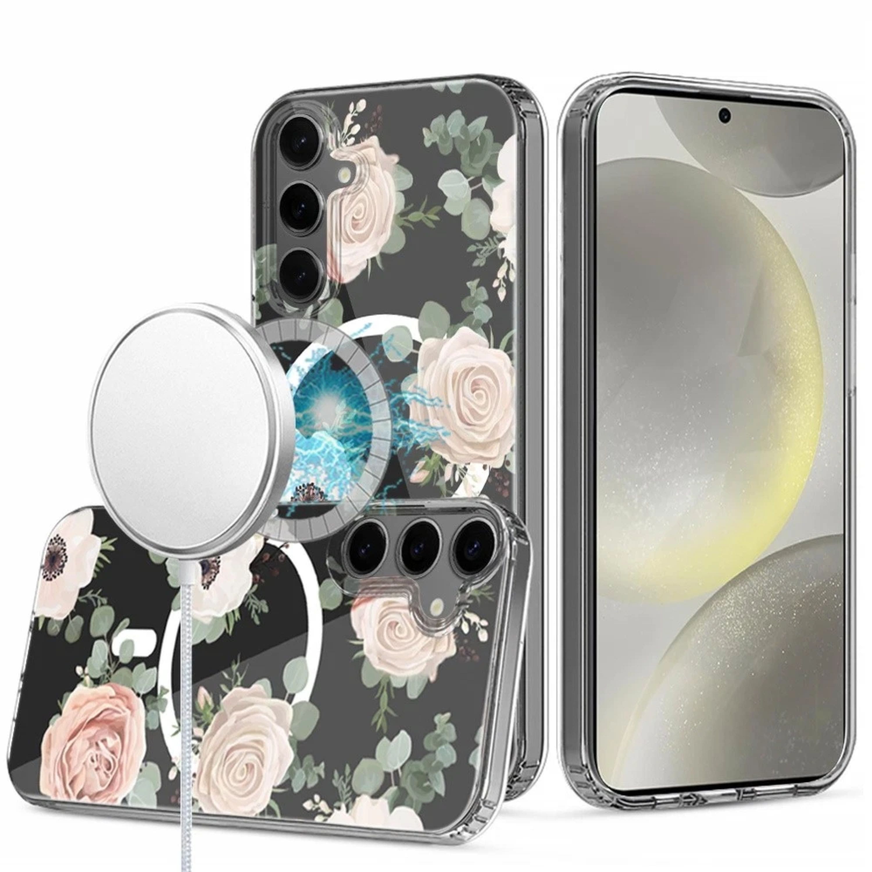 Kitcheniva - Unique Design Cover Plus Tempered Glass For Samsung S25/S24 Case Magnetic Circle A - Multicolor price history on PriceWatchPro