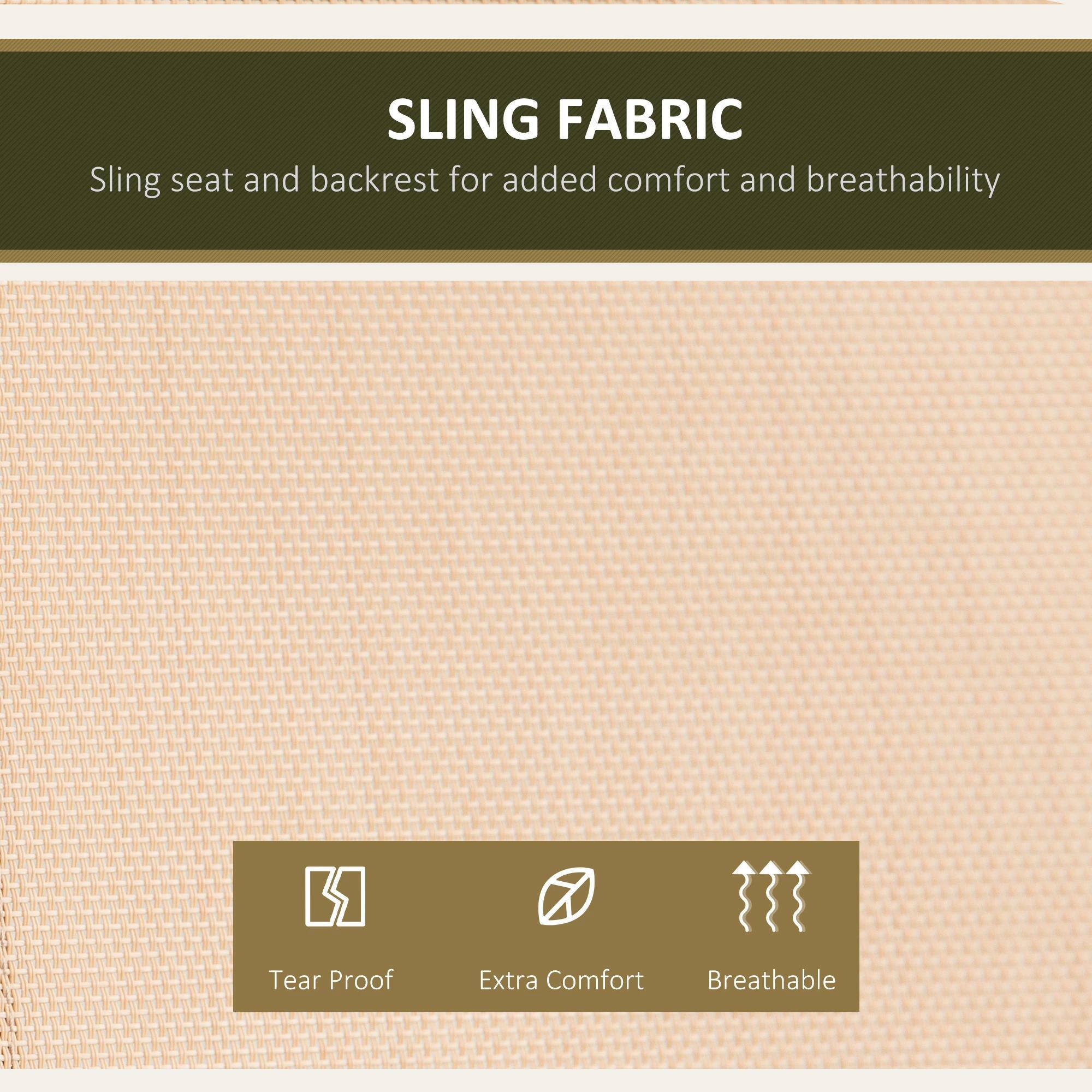 SLING FABRIC

Sling seat and backrest for added comfort and breathability

- Tear Proof
- Extra Comfort
- Breathable