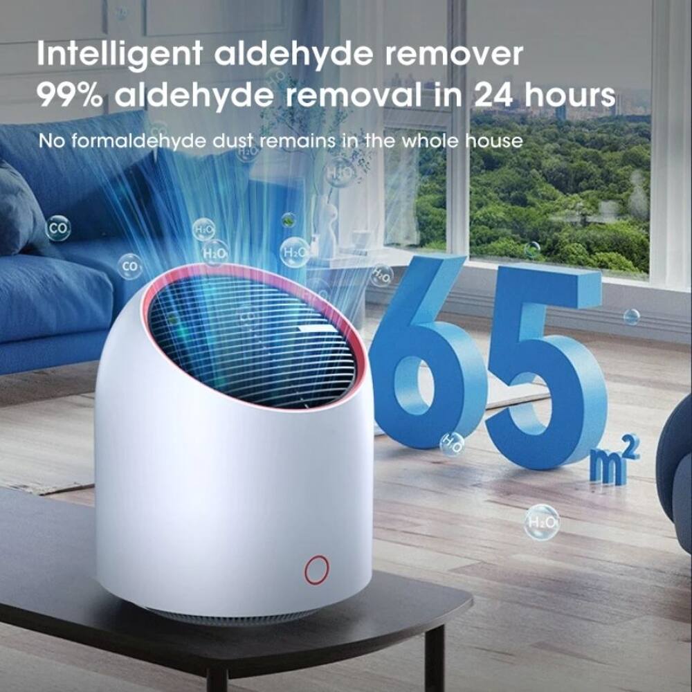 Intelligent aldehyde remover  
99% aldehyde removal in 24 hours  
No formaldehyde dust remains in the whole house  

65 m²