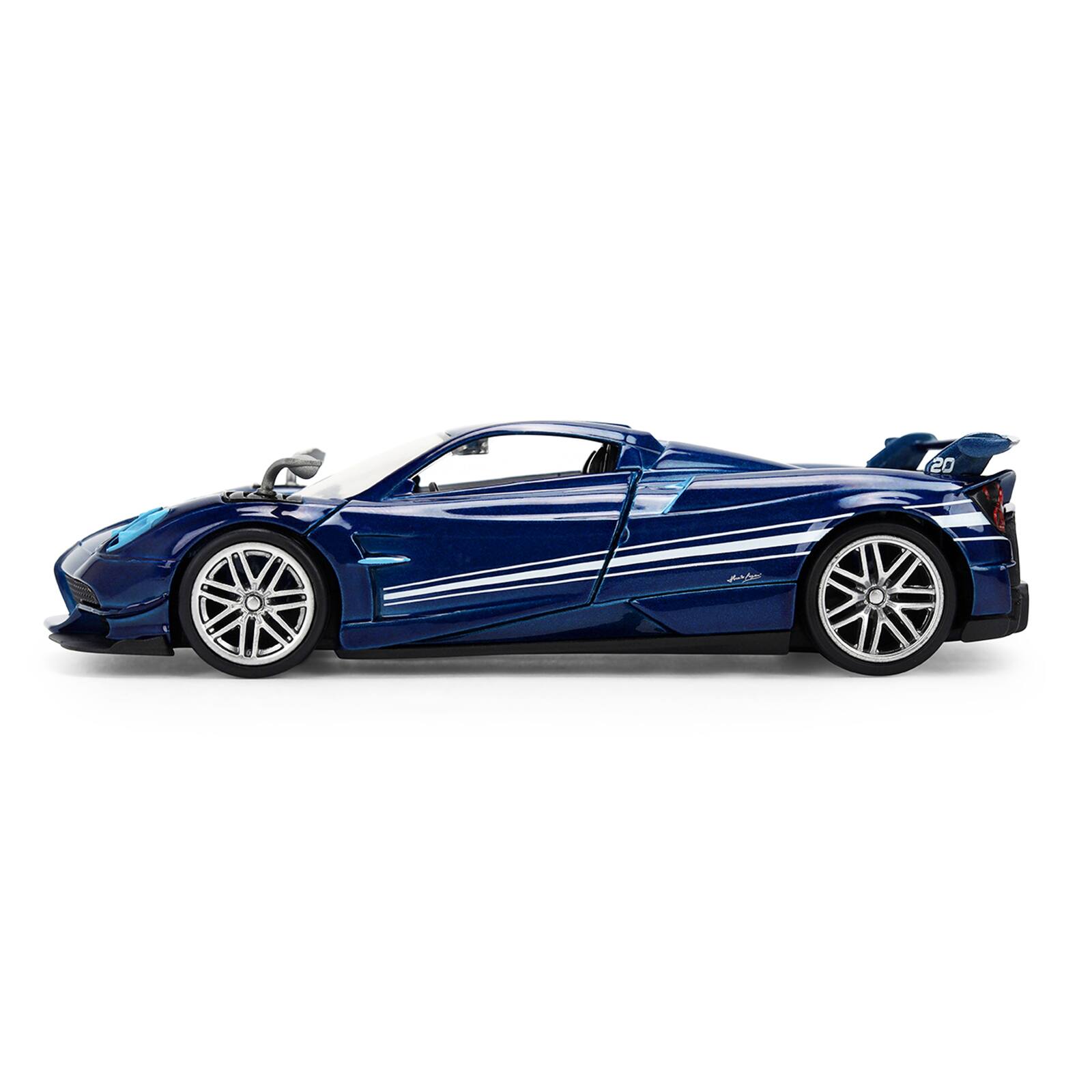 Alt View 2. Jada - Pagani Huayra Roadster BC Blue Metallic with White "Fast X" 2023 Movie "25th Anniversary" 1/32 Car by Jada.