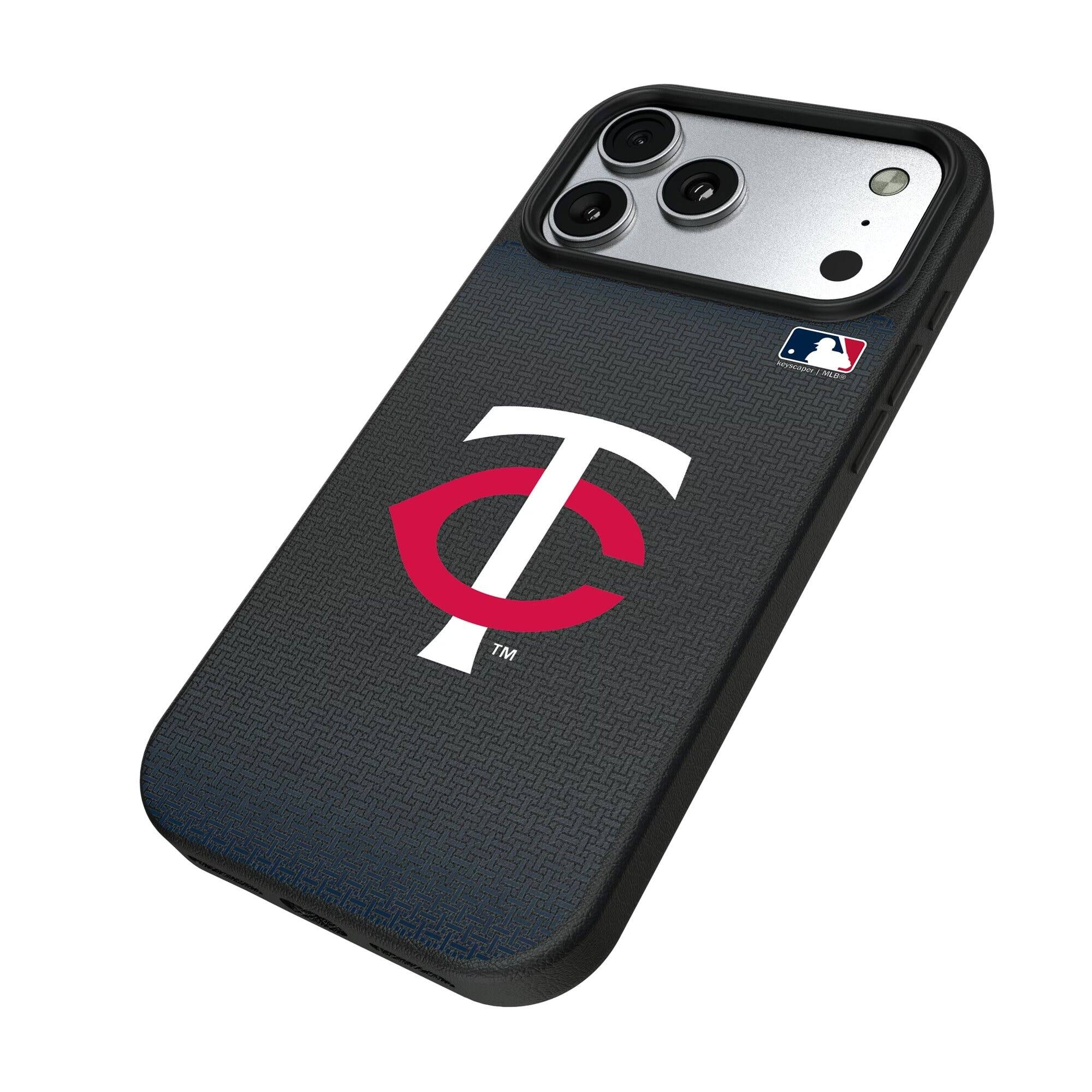 Alt View 1. Keyscaper - Linen Logo iPhone Magnetic Bump Case - 15 - Black.