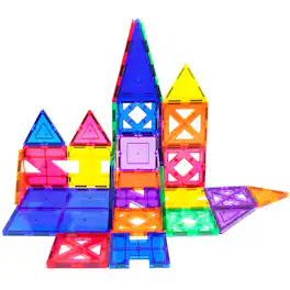 PicassoTiles - 33 PC Magnetic Tiles, Magnetic Building Blocks for Kids, Magnet for Kids 3+