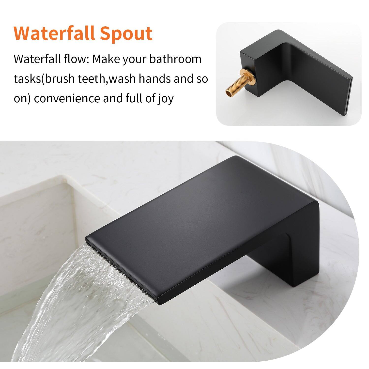 Waterfall Spout

Waterfall flow: Make your bathroom tasks (brush teeth, wash hands and so on) convenience and full of joy