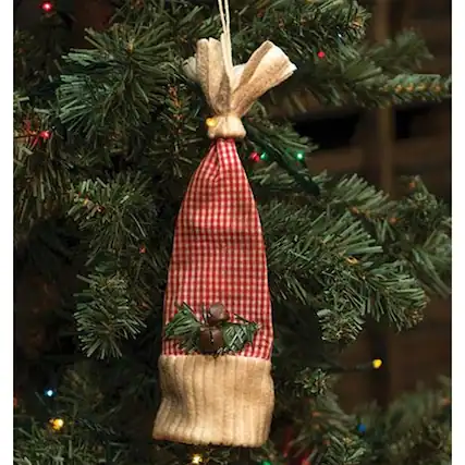 Front. BreeBe - *Elf Hat Ornament - Red.