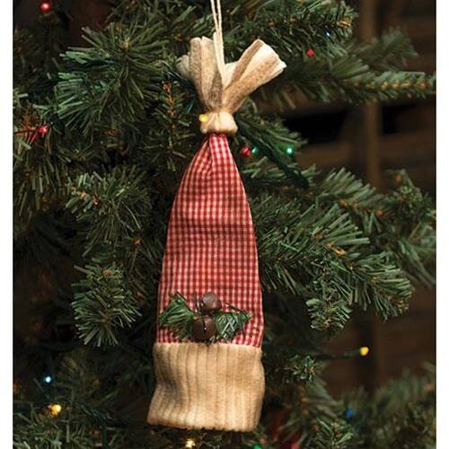 Front. BreeBe - *Elf Hat Ornament - Red.
