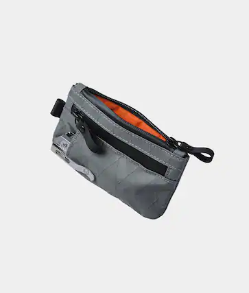 Front. ALPAKA - Zip Pouch Pro - Minimalism Zipper Wallet - RFID Blocking, ID Card Holder,Men’s Wallet with Multi-tool Slot - Slate Grey X-Pac X21.