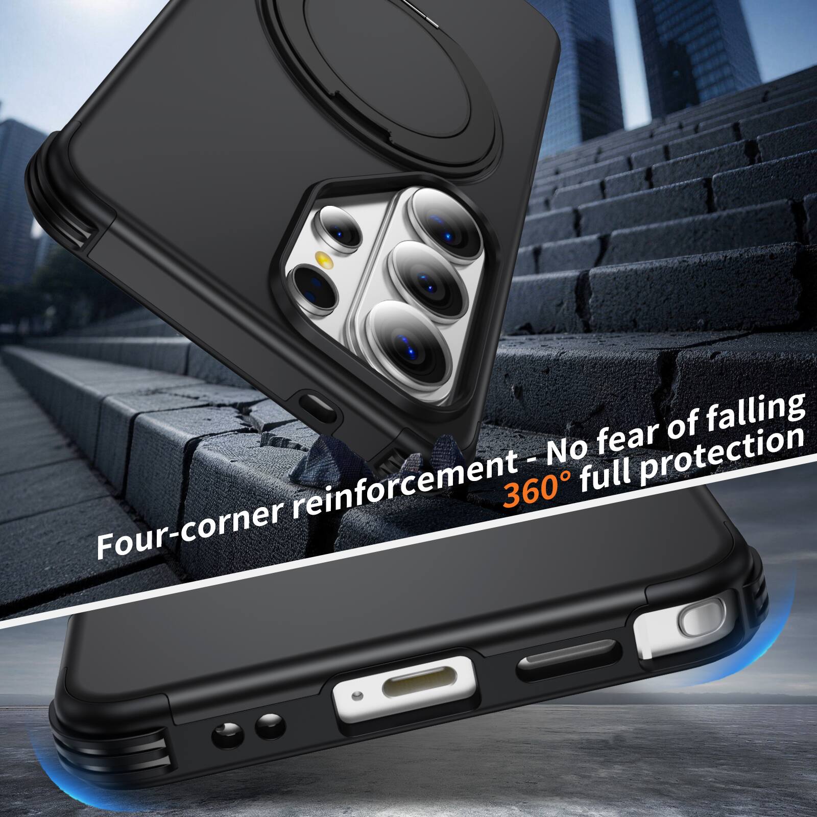 Four-corner reinforcement - No fear of falling 360° full protection