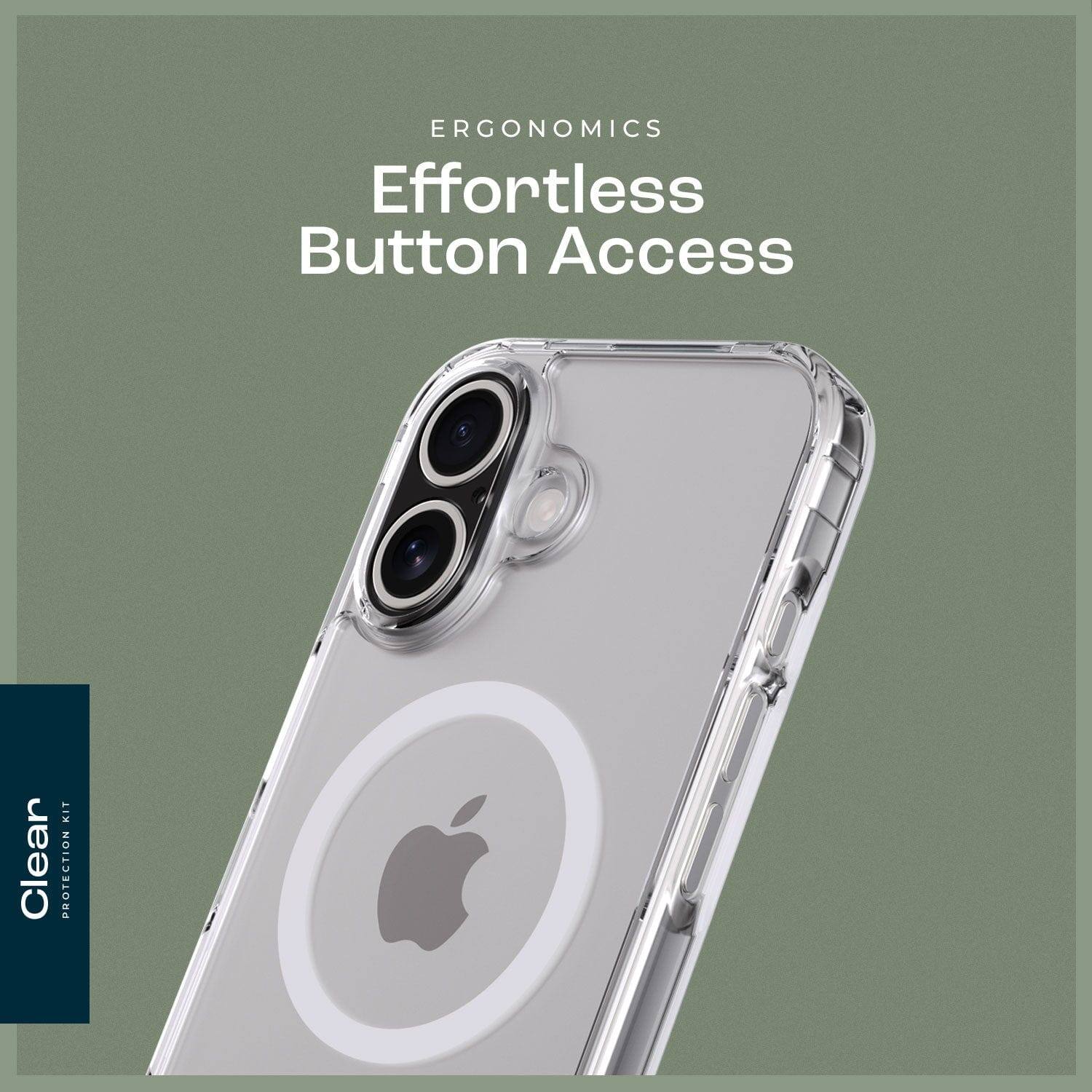 ERGONOMICS Effortless Button Access Clear Protection Kit