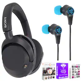 Sony - ULT WEAR Wireless Noise-Canceling Headphones with Software + Earbuds - Black