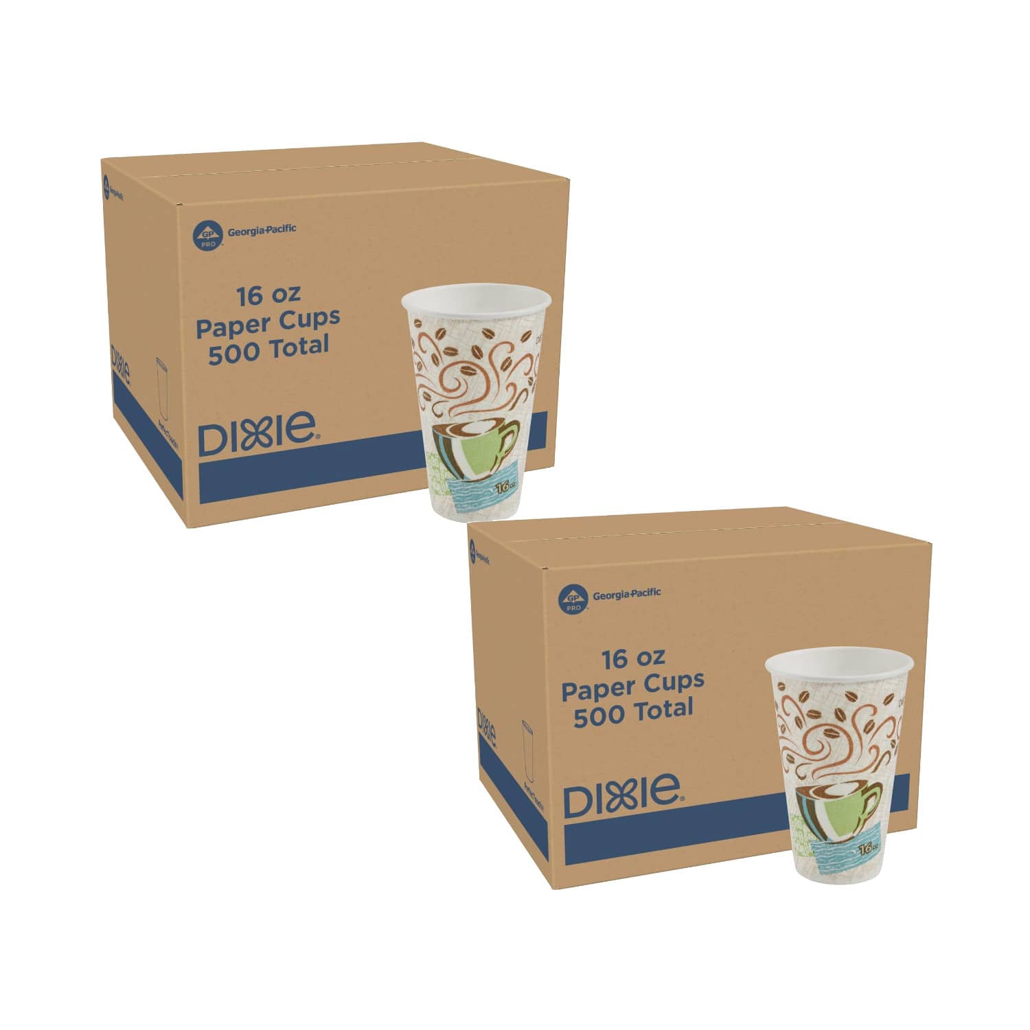 Georgia-Pacific Dixie PerfecTouch 16 oz Insulated Paper Coffee Cups (1000 Count) - Black/White price history on PriceWatchPro
