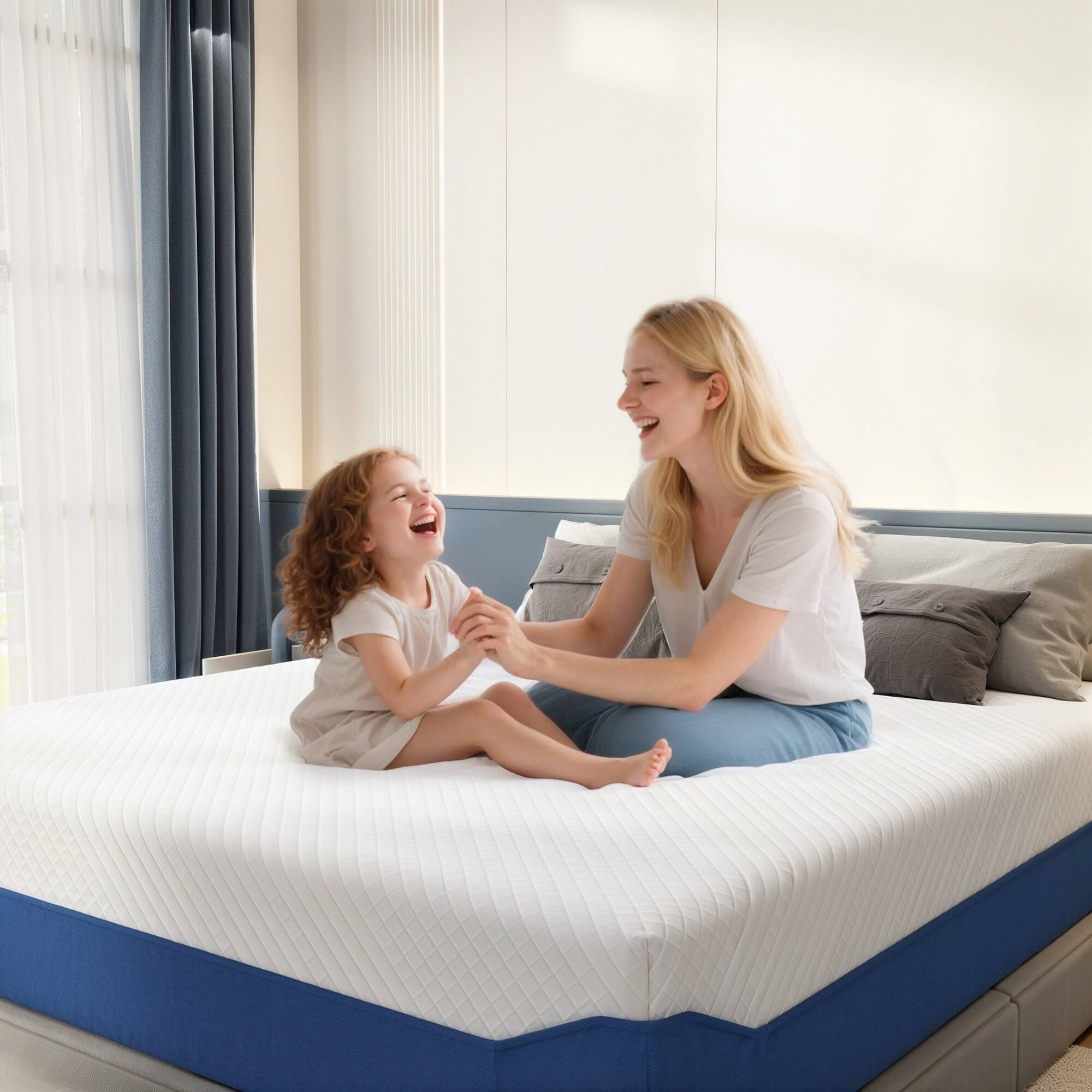 Alt View 9. Glintex - 12-Inch Twin Gel Memory Foam Mattress, Medium Firm, Cooling, Pressure Relief, Removable Washable Cover, Bed in a Box . - White.