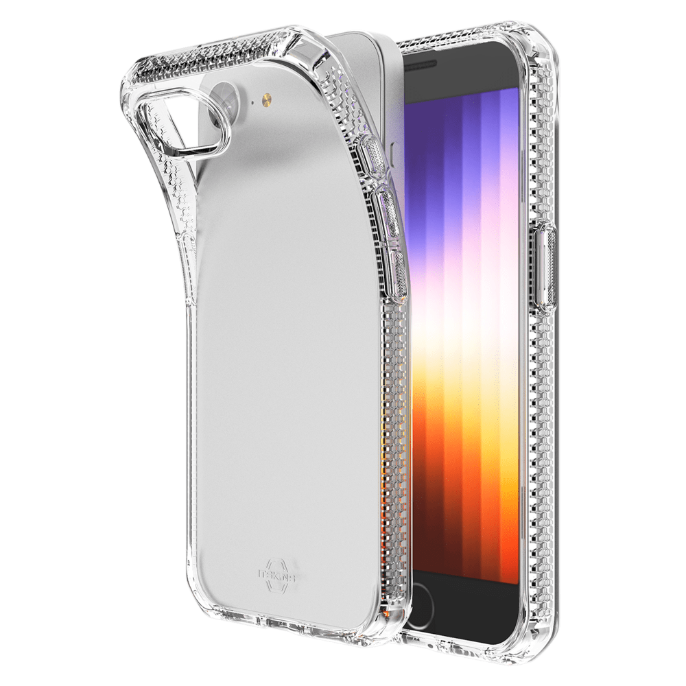 Front. Itskins - Spectrum_R Clear Case for Apple iPhone 16e / iPhone 15 / iPhone 14 / iPhone 13 - Clear.