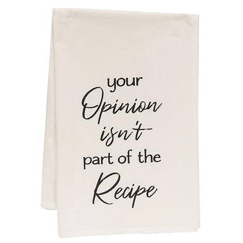 your Opinion isn't part of the Recipe