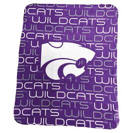 Logo Brands - Kansas State Wildcats 50'' x 60'' Classic Repeat Fleece Blanket - Multicolor