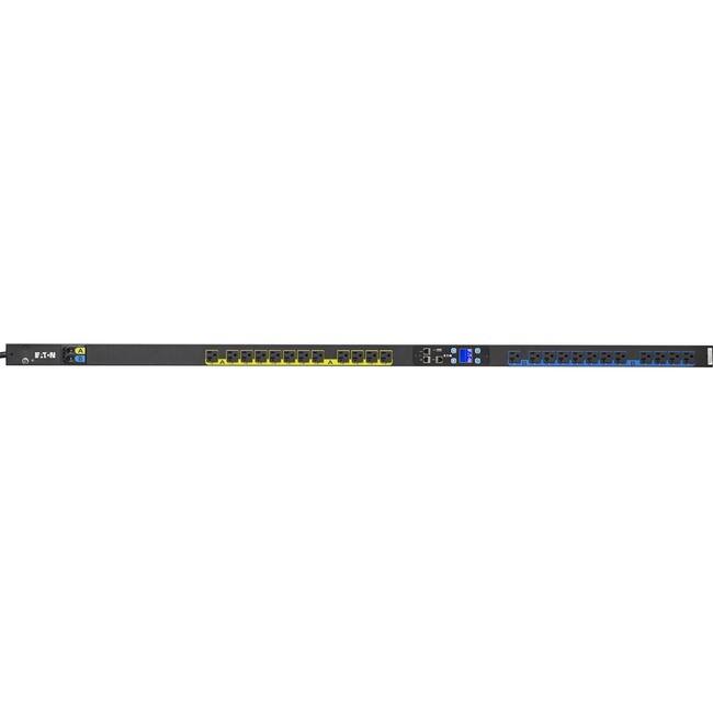 Front. Eaton - Eaton Managed Rack PDU 2.88 kW max 120V 24A 0U 24 Outlet Single-Phase PDU - Switched - NEMA L5-30P - 24 x NEMA 5-20R - Black.
