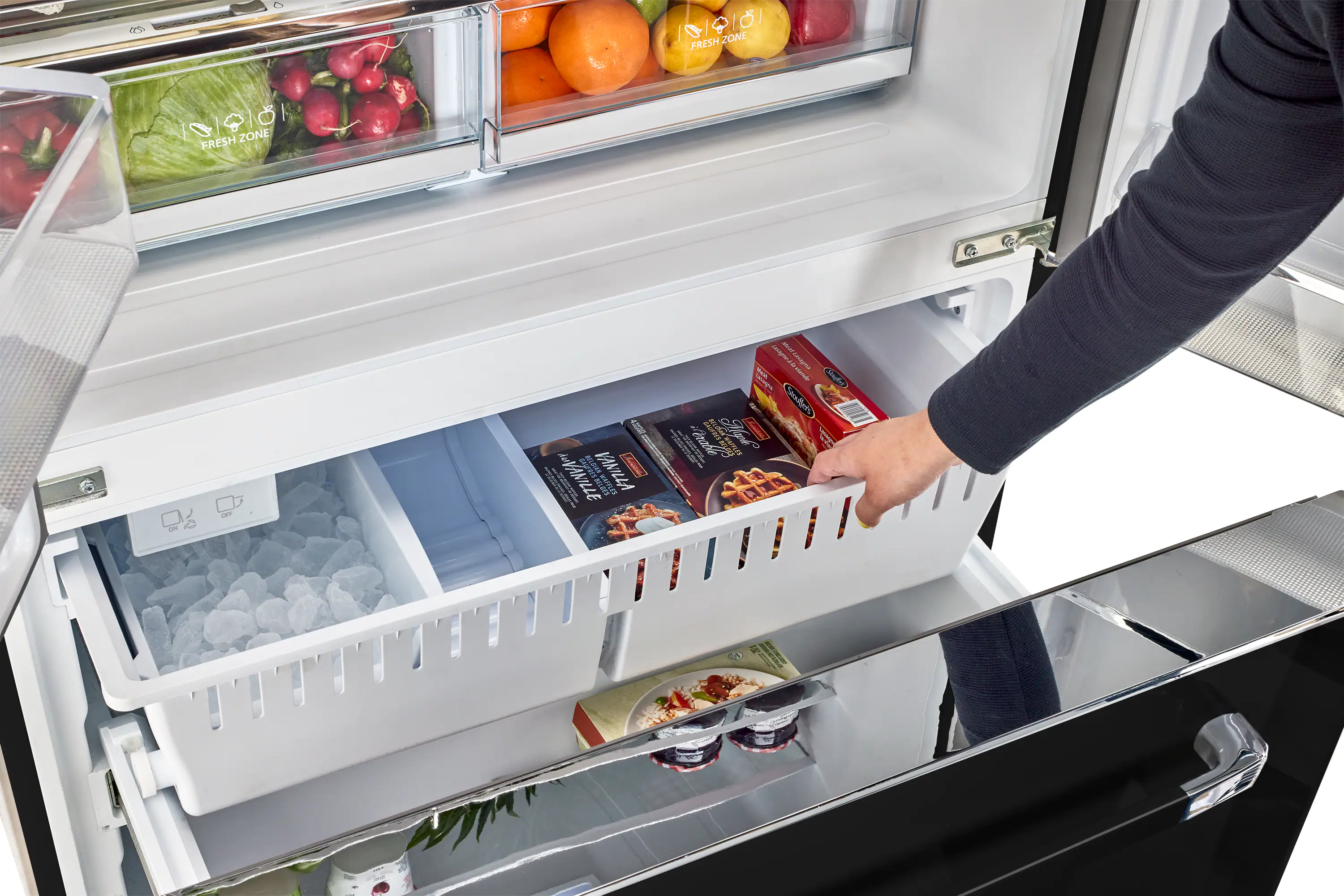 The text on the image reads: "Fresh Zone Fresh Vanilla Ice Cream."