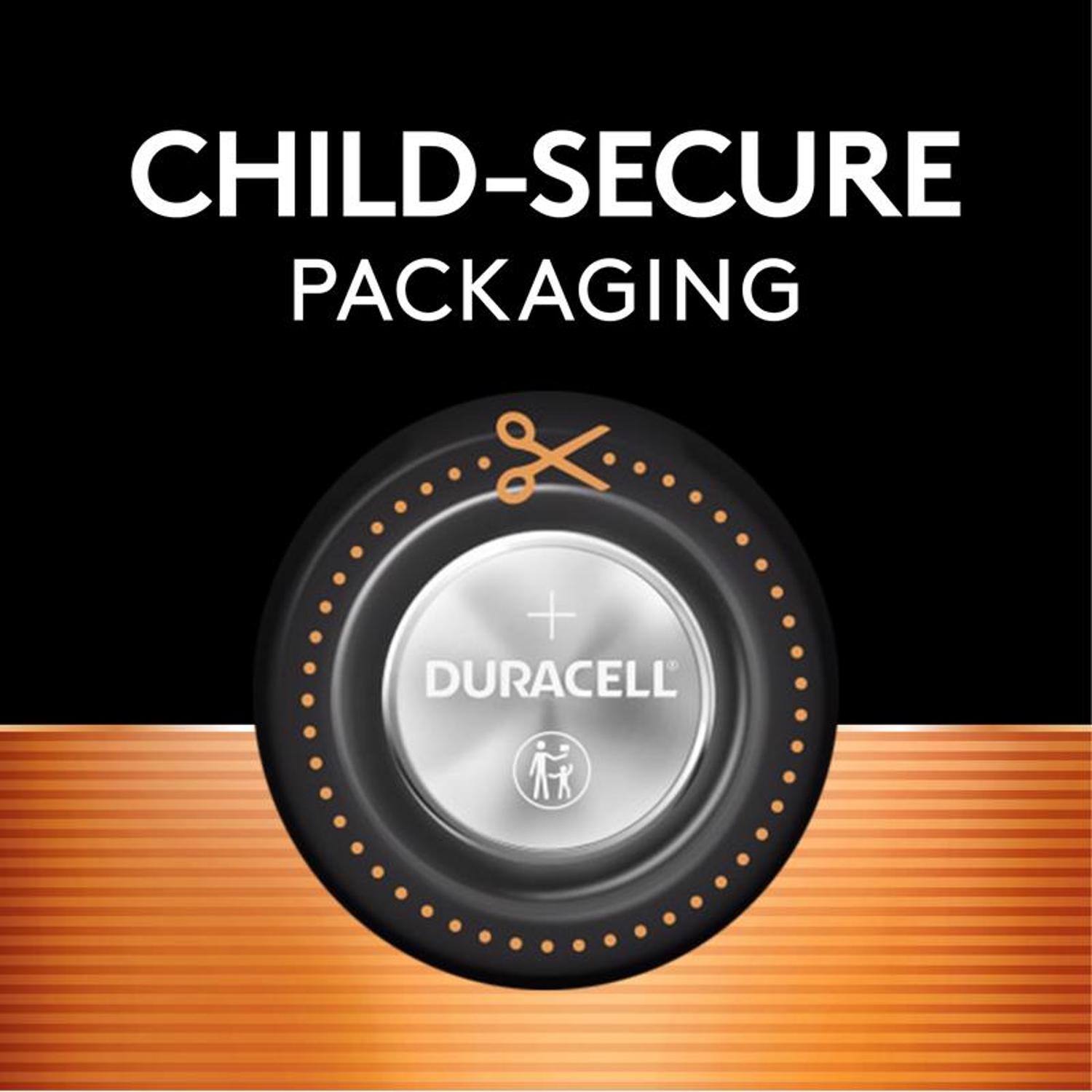 CHILD-SECURE PACKAGING  
DURACELL