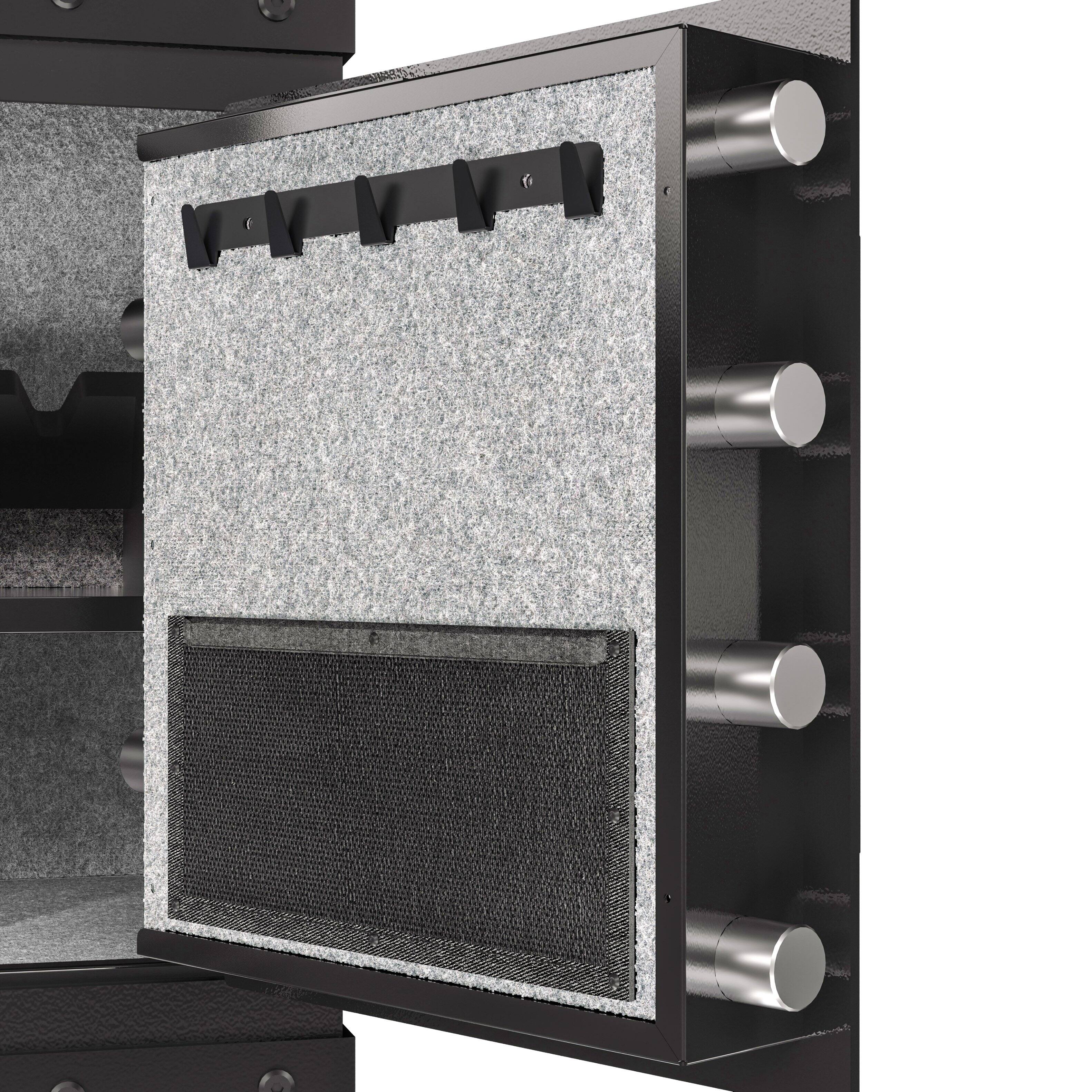 Alt View 2. GOODSILO - Large Digital Safe - Steel Security Box for Home & Office - Three-Lock System - Black.