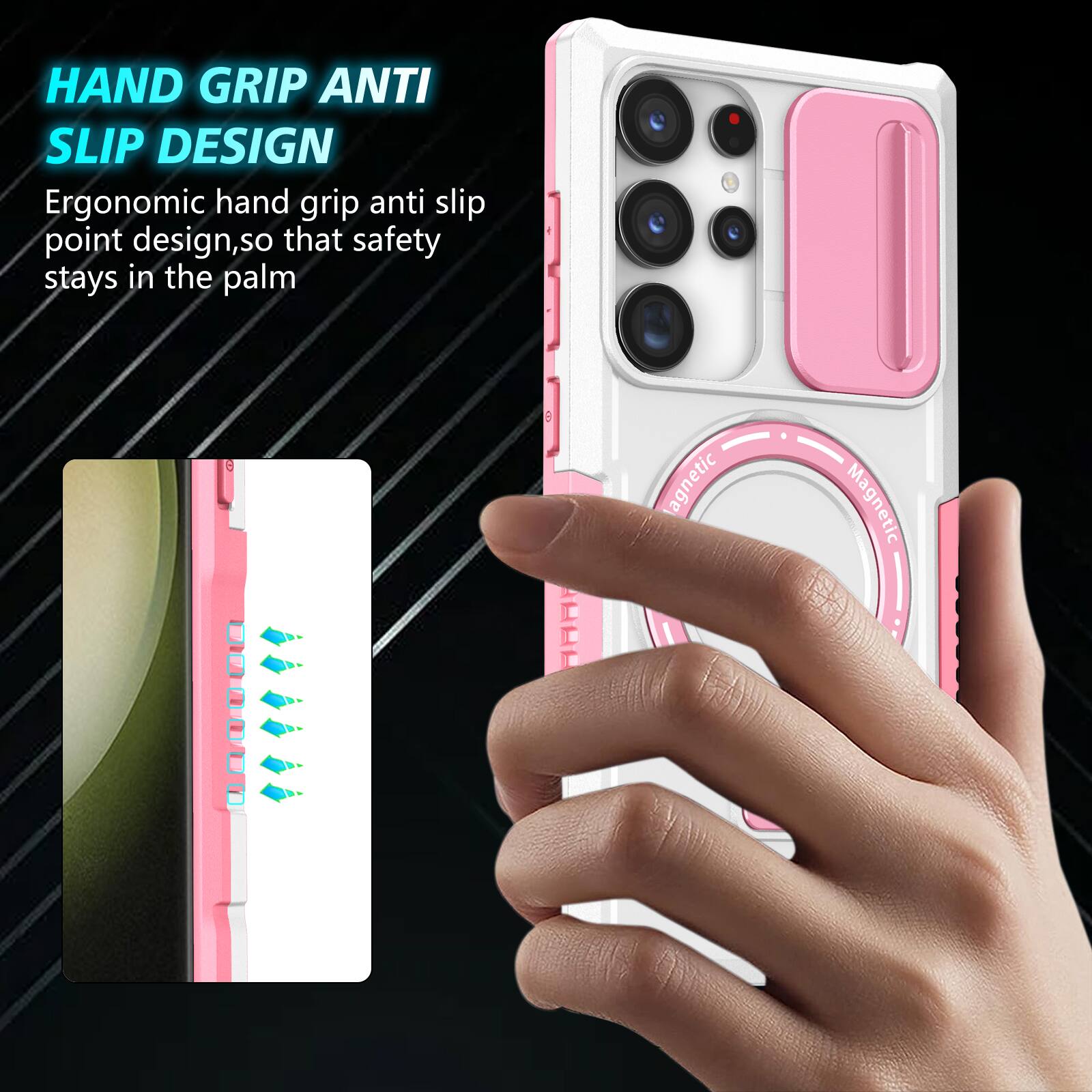 HAND GRIP ANTI SLIP DESIGN

Ergonomic hand grip anti slip point design, so that safety stays in the palm

I agnetic Magnetic