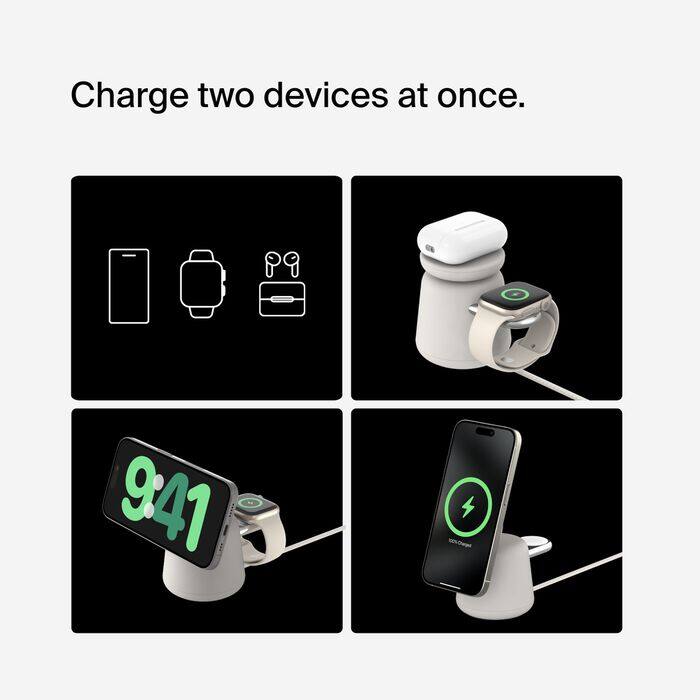 Charge two devices at once.