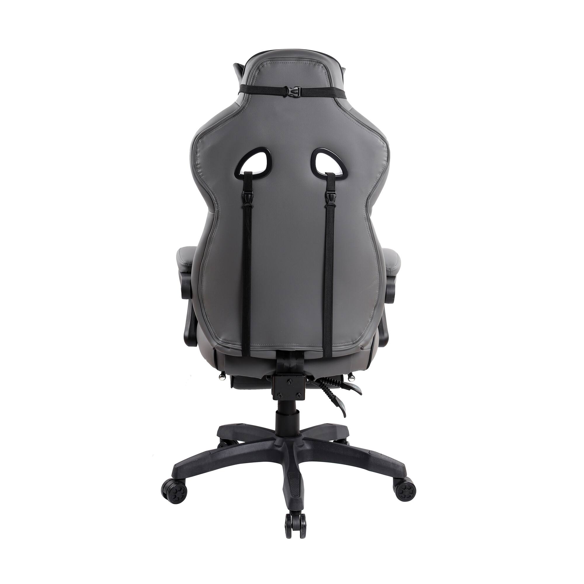 Alt View 6. GOODSILO - Premium Fully Reclining Gaming Office Chair with Footrest for Maximum Comfort and Support - Grey.