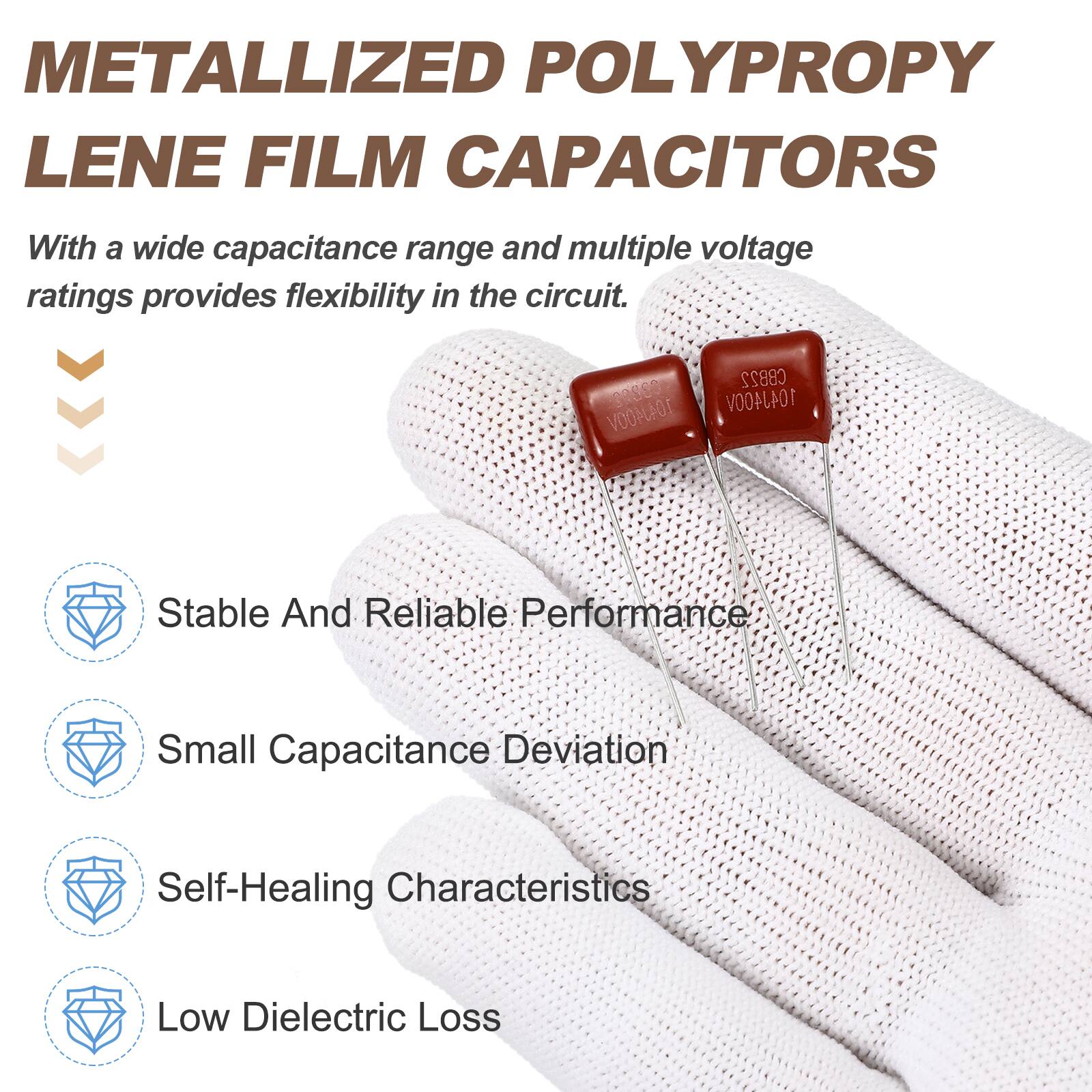 METALLIZED POLYPROPYLENE FILM CAPACITORS

With a wide capacitance range and multiple voltage ratings provides flexibility in the circuit.

CBB22 104J400V 39880 104J400V

Stable And Reliable Performance
Small Capacitance Deviation
Self-Healing Characteristics
Low Dielectric Loss