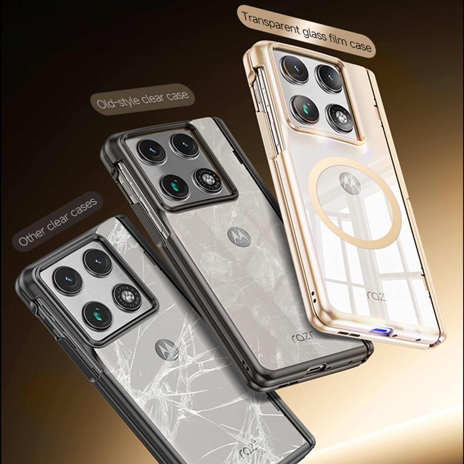 Transparent glass film case  
Old-style clear case  
Other clear cases