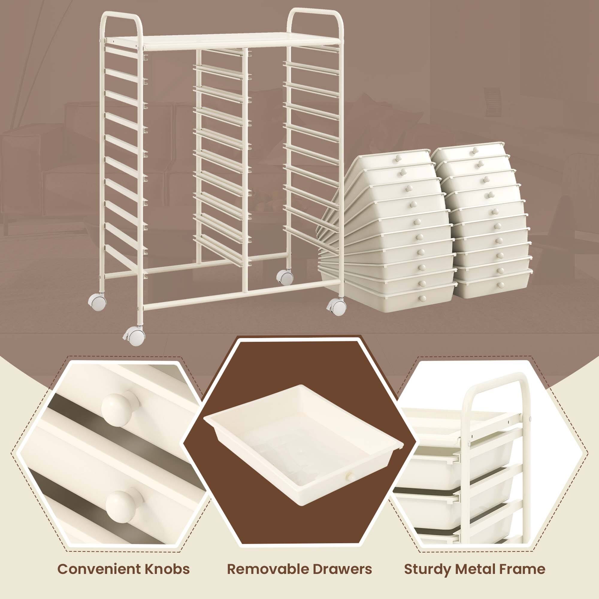 Convenient Knobs, Removable Drawers, Sturdy Metal Frame