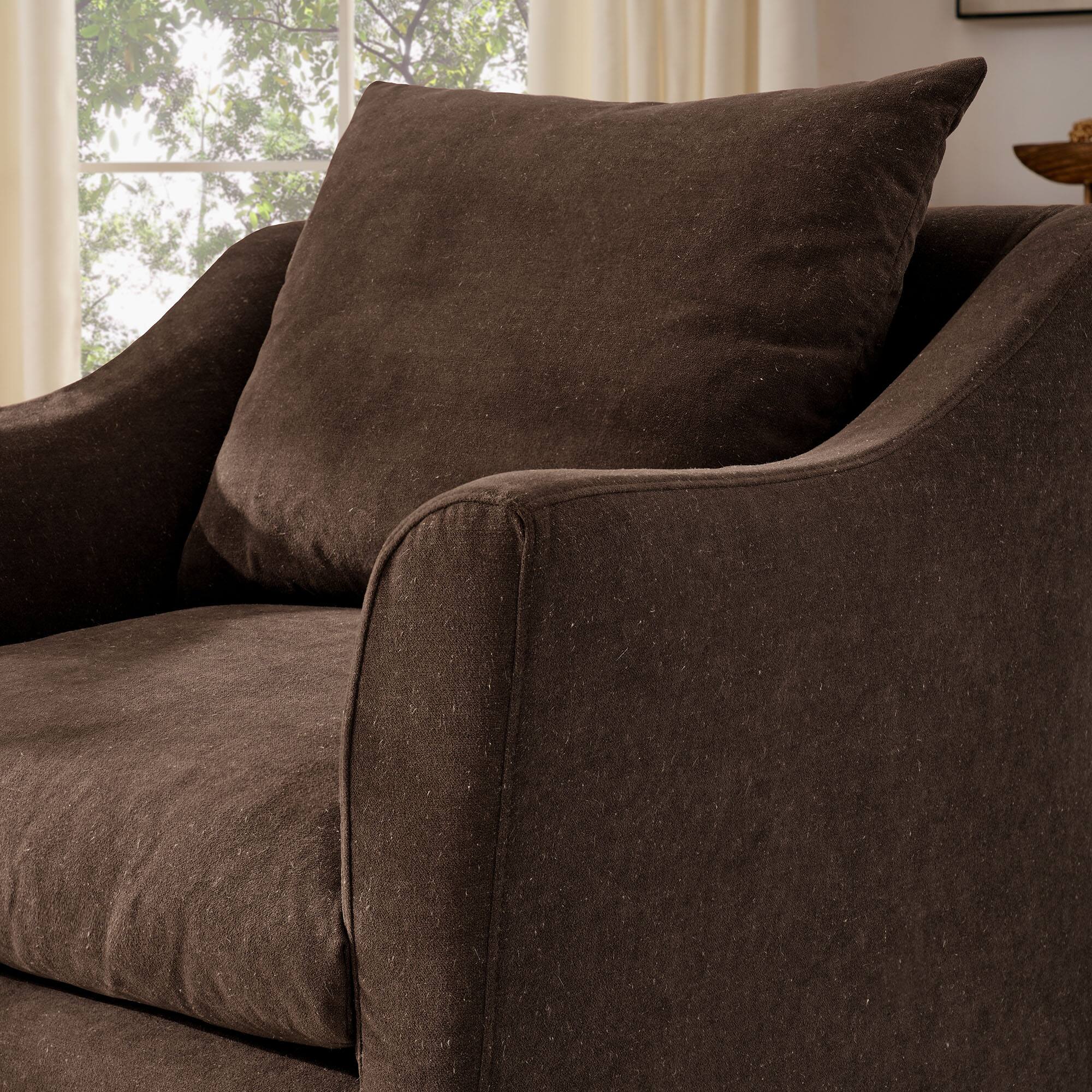 Alt View 1. Modway - Somerset Slipcovered Linen Blend Armchair by Modway - Cocoa.