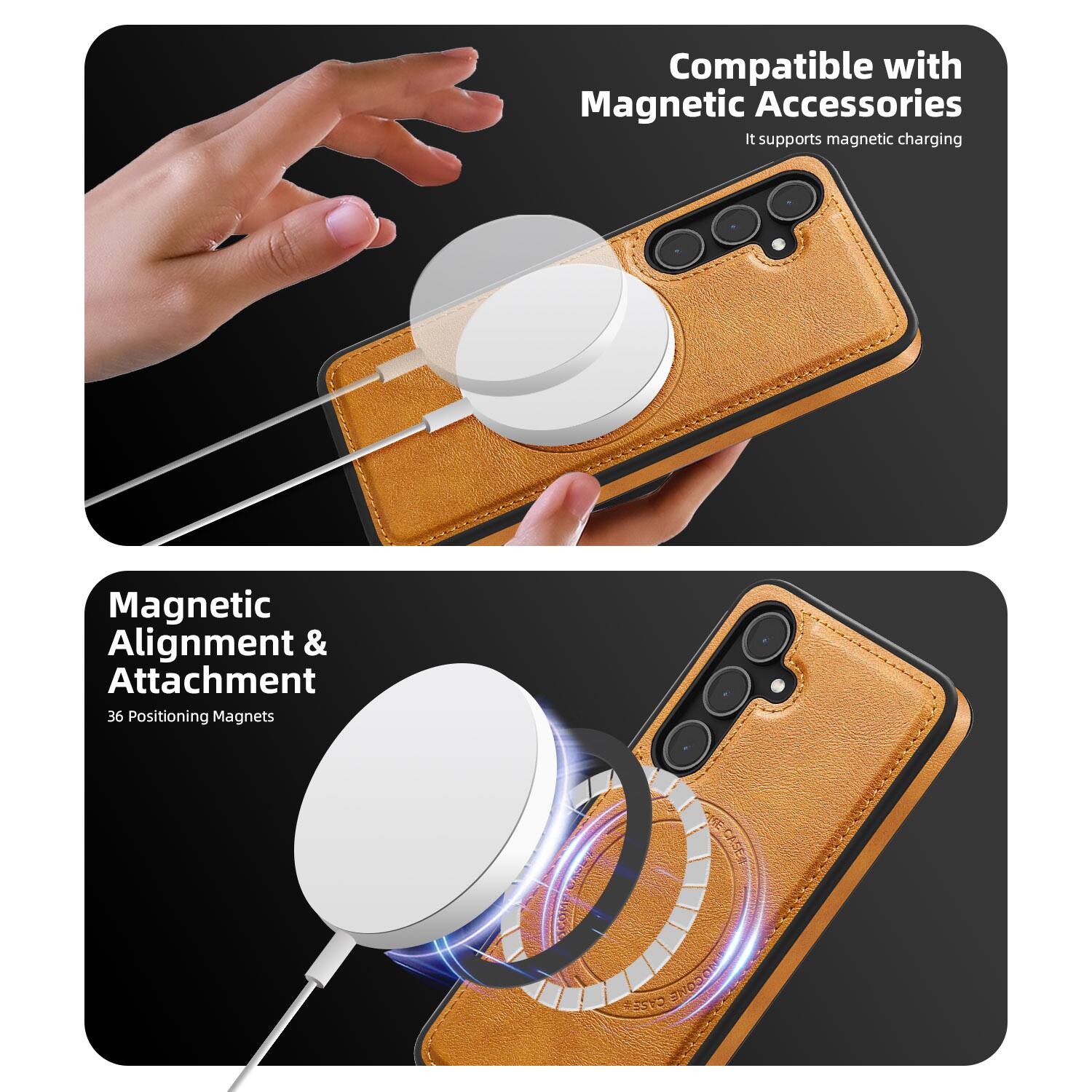 Compatible with Magnetic Accessories  
It supports magnetic charging  

Magnetic Alignment & Attachment  
36 Positioning Magnets