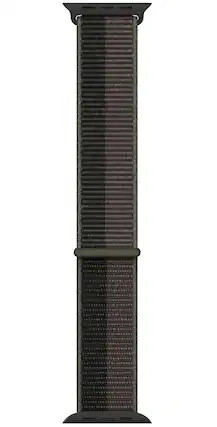 Front. Apple - Apple Watch Band - Sport Loop (45mm) - Tornado/Gray - Regular - Brown.