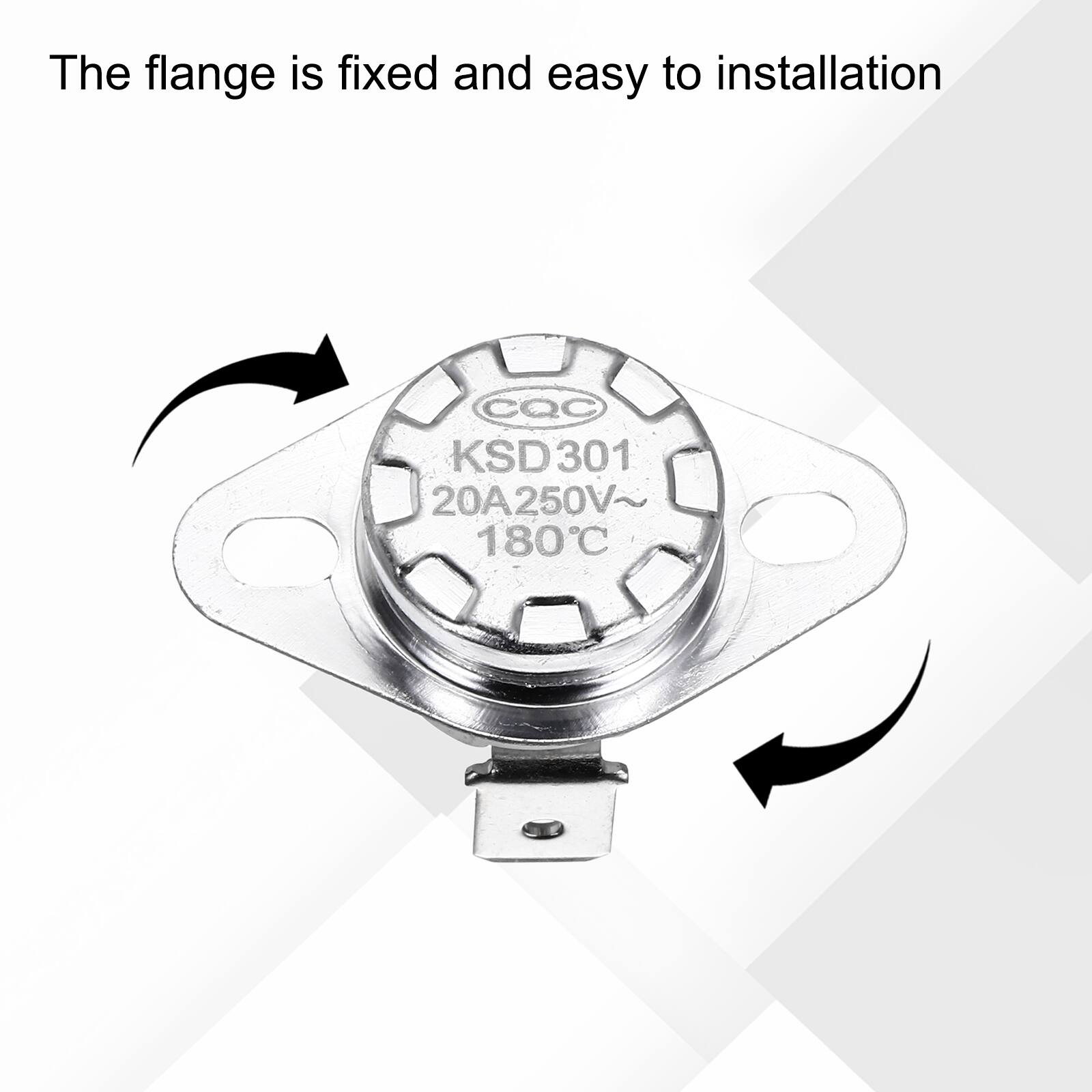 The flange is fixed and easy to installation

CQC KSD301 20A 250V~ 180°C