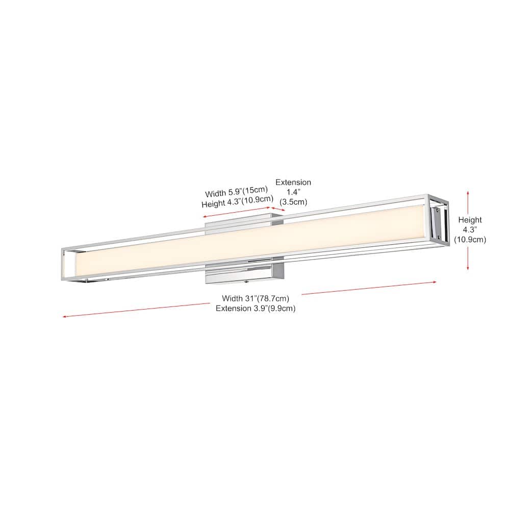 Living District - Aden 31 Inch Led Wall Sconce In - Chrome price history on PriceWatchPro