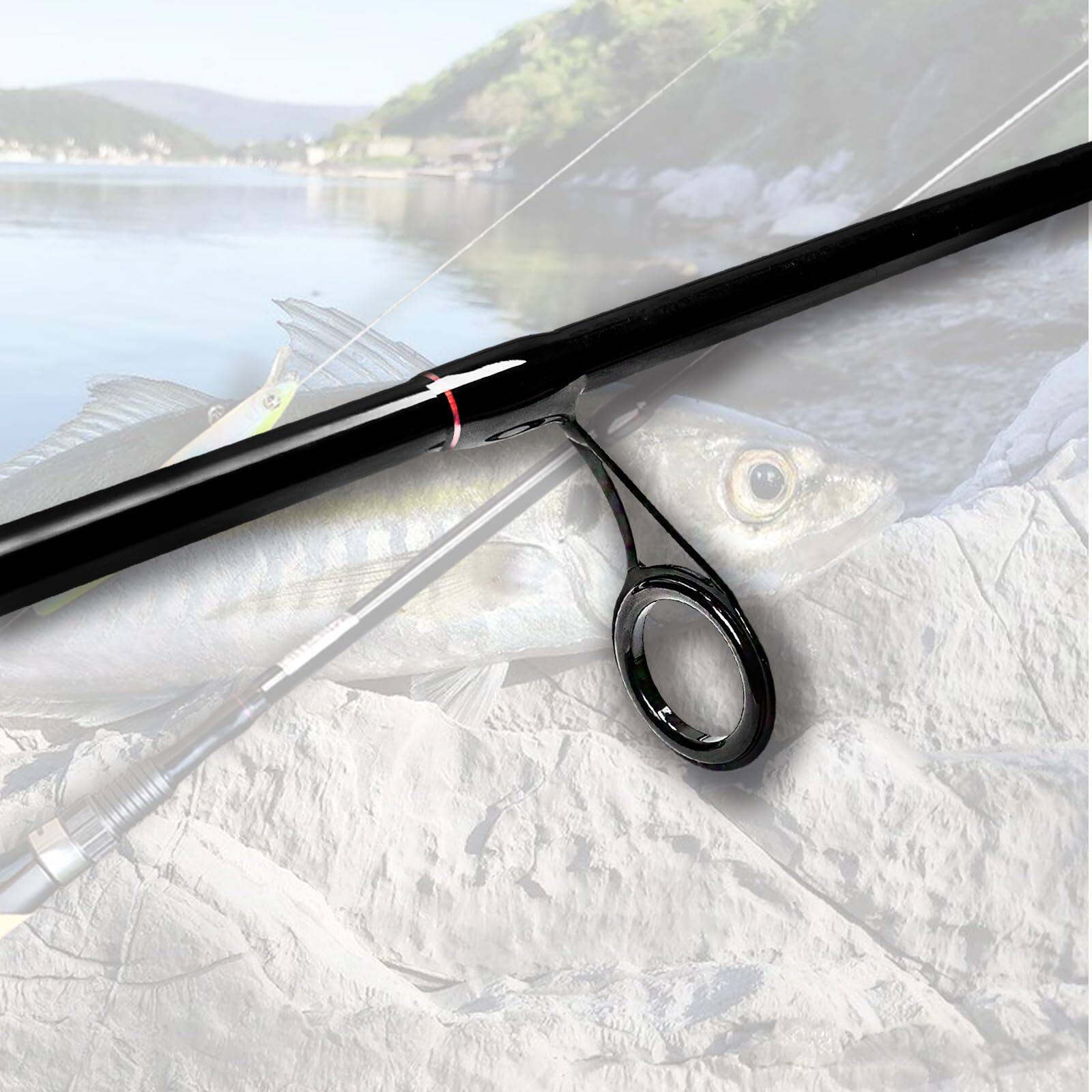 Alt View 2. NICHOLAS KLEIN - Travel Spinning Rod Carbon Fishing Portable - 7'6" Medium.
