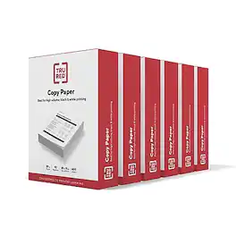 TRU RED - TRU RED™ 8.5" x 11" Copy Paper, 20 lbs., 92 Brightness, 600 Sheets/Ream, 6 Reams/Carton (TR62091) - White