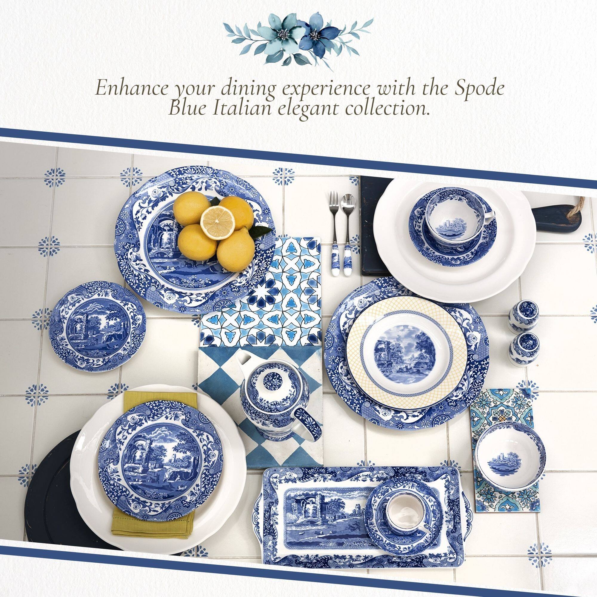 Enhance your dining experience with the Spode Blue Italian elegant collection.
