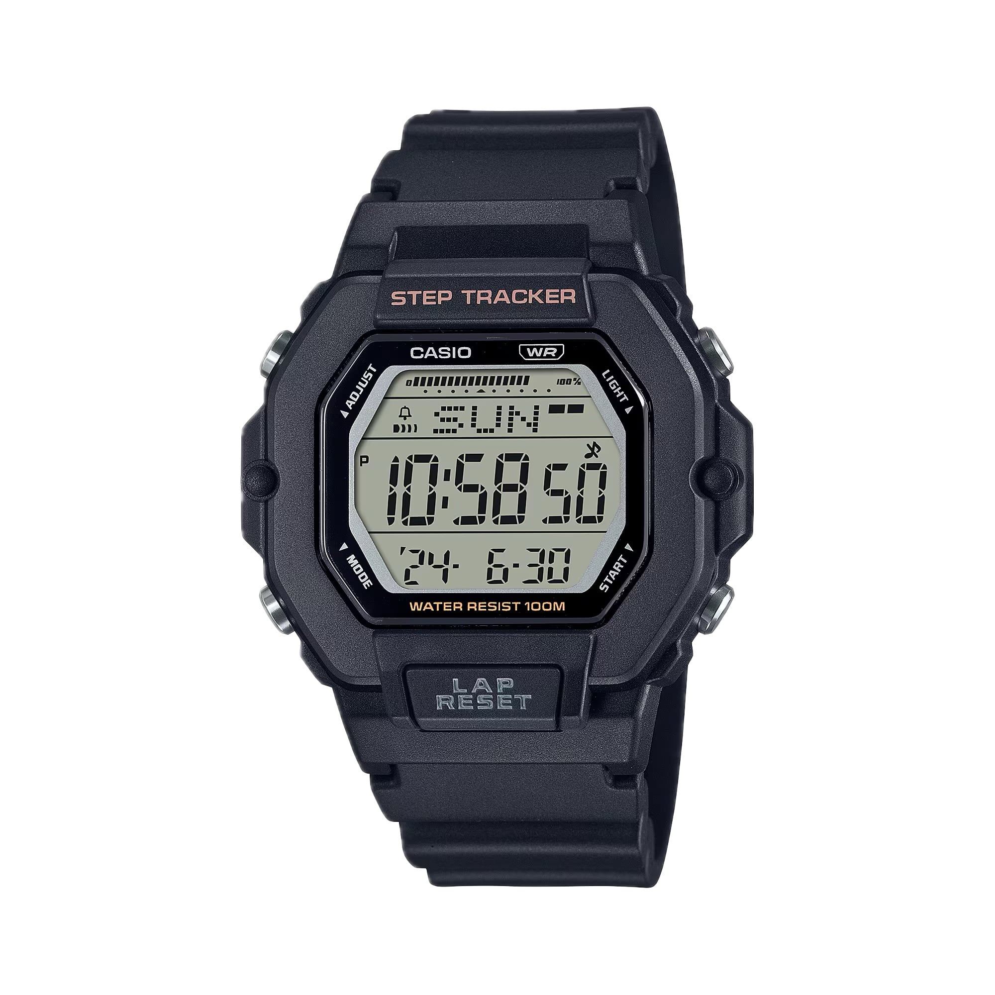 Casio - Women's Multi-Function Digital Sport Watch with Dial - LWS-2200H-1AVCF - Black