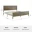 The text on the image states that the bed frame is made of solid wood and has dimensions of 80" x 84.25" x 45.25". The bed frame has a capacity of 800lbs and is designed for a static weight of 800lbs.